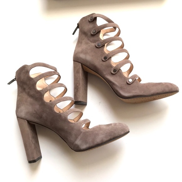 Vince Camuto 'Davel' Stone Taupe Block Heel Pump - Picture 7 of 10
